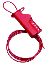 LOCKOUT CABLE ALL PURPOSE 8'X3/16 RED NYLON - Safety